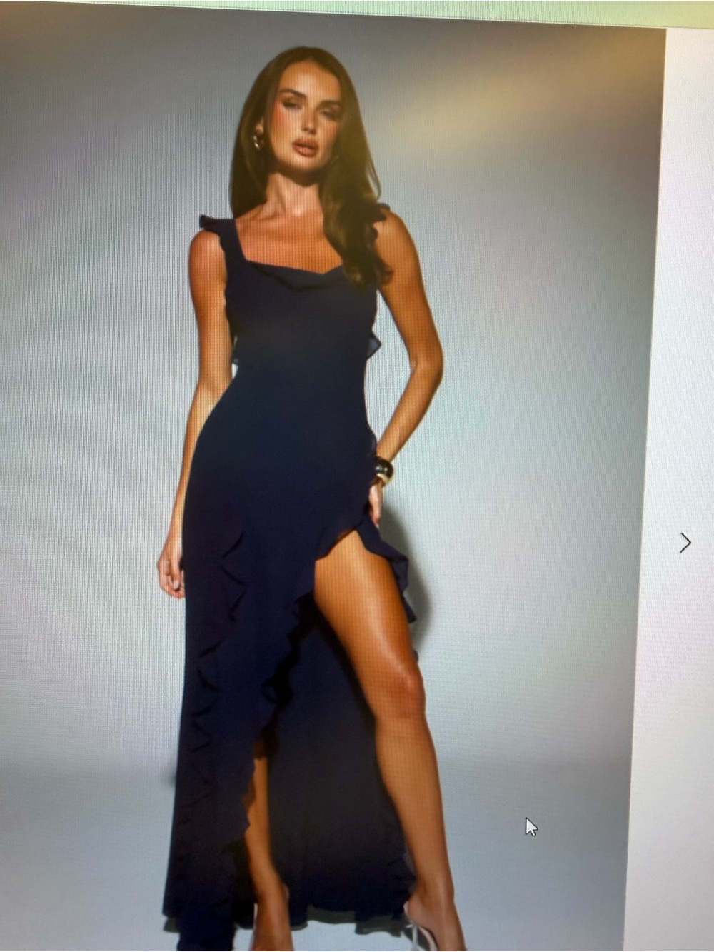 NWT Hello Molly Navy All Night Affair Maxi Dress Ink